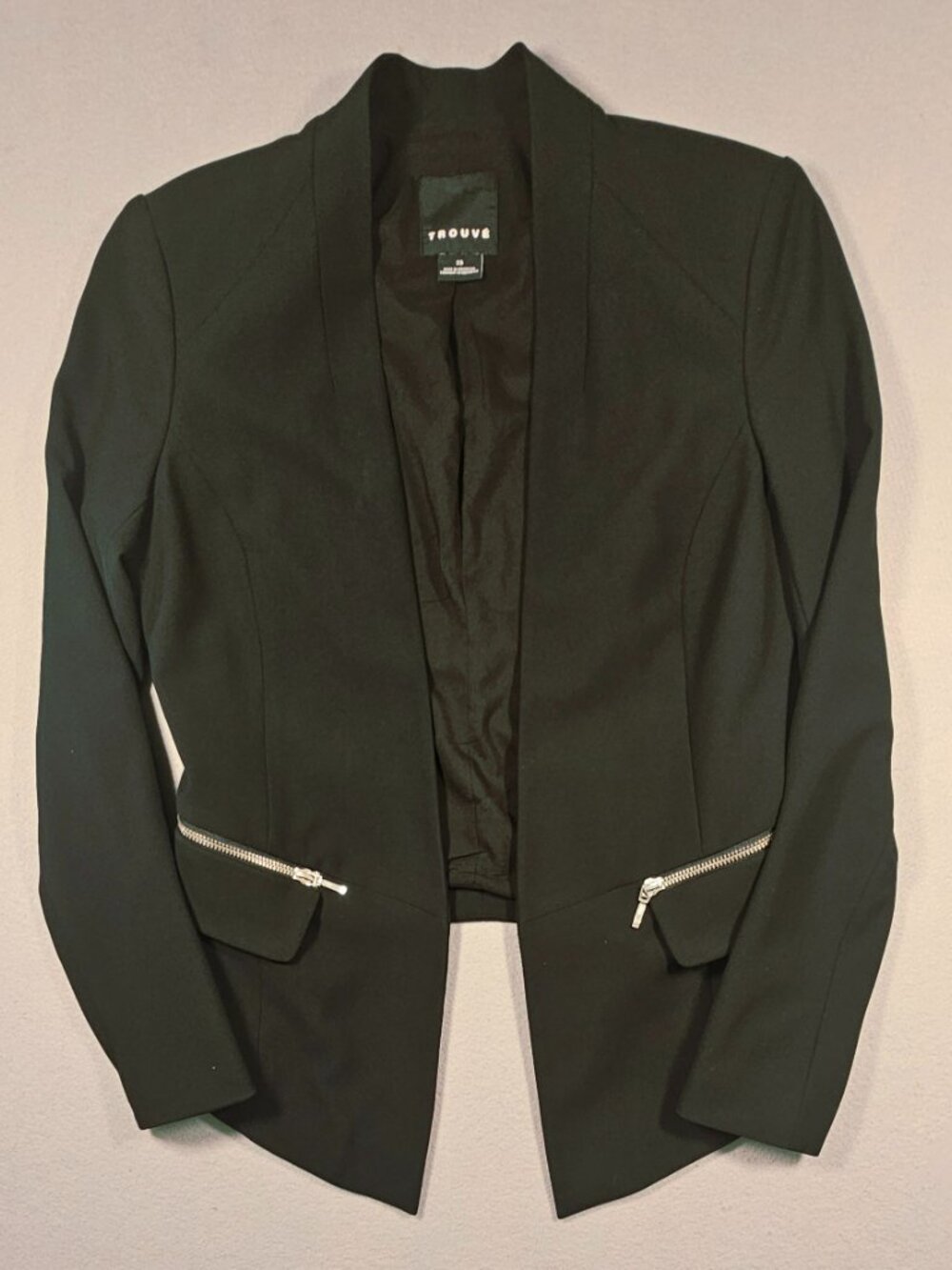 Trouve Dress Blazer Jacket Womens XS Black
